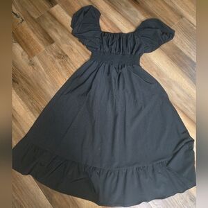 Black Puff Sleeve Dress
